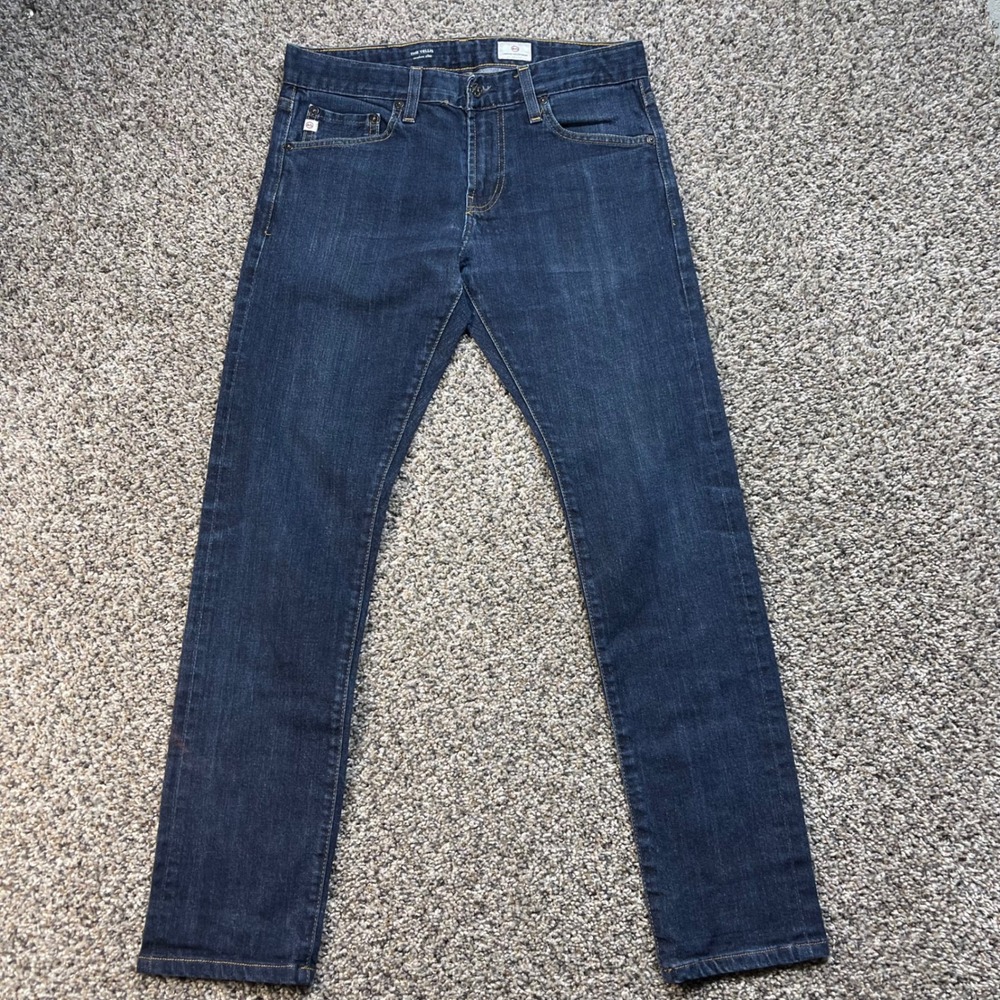 AG Adriano Goldschmied The Tellis Men's 30R Modern Slim Jeans Dark Wash Denim